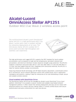 The Alcatel-Lucent OmniAccess Stellar AP1251 access point brochure.